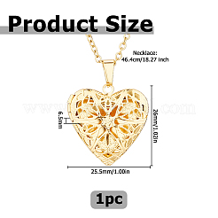 Collane con ciondolo a forma di cuore in acciaio inossidabile 304 per foto&nbsp;NJEW-WH0020-97C