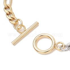 2 Stück zweifarbiges Figaro-Armband aus Edelstahl 304&nbsp;BJEW-JB13017