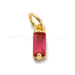 Charms in ottone zirconi a pavé di ottone&nbsp;KK-F894-13G