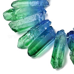 Fili di perline di cristallo di quarzo naturale bicolore&nbsp;G-Z131-K01-06
