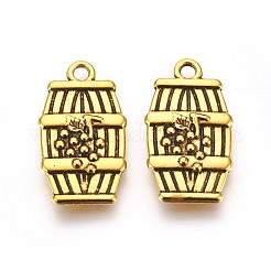 Tibetischer stil Aluminium Anhänger & Charms&nbsp;TIBEB-A11923-AG-FF