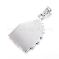 Pendentifs en acier inoxydable chirurgical 316&nbsp;STAS-F085-05AS