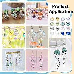 Bouchons de perles de verre transparents&nbsp;GLAA-NB0001-78