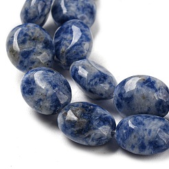 Natürliche blaue Fleck Jaspis Perlen Stränge&nbsp;G-M420-D08-01