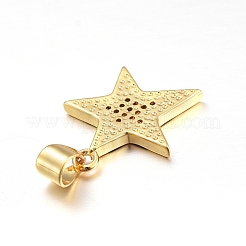 Pendenti in zirconi cubici trasparenti in micro pavè di ottone&nbsp;X-ZIRC-L085-85G