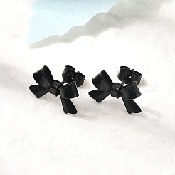 Boucles d'oreilles à tige en acier inoxydable 304 en forme de nœud papillon&nbsp;EJEW-Z136-01EB