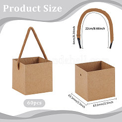 Wasserdichte Kraftpapier-Sukkulentenverpackungen mit Griff für Hochzeits-Babyparty-Geschenke&nbsp;CON-WH0115-03