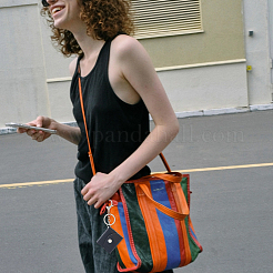 Porte-clés en simili cuir&nbsp;HJEW-WH0108-015P-B