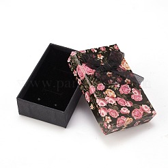 Blumenmuster Pappe Schmuckverpackung Box&nbsp;X1-CBOX-L007-003A
