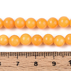 Brins de perles rondes en jade mashan naturel teinté&nbsp;G-T139-6mm-67A