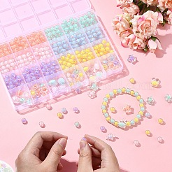 496pcs 12 Arten transparente Acrylperlen&nbsp;OACR-YW0002-01