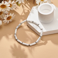 5pcs 5 Stil natürliche gemischte Edelsteinsäule Perlen Stretch Armbänder Set für Frauen&nbsp;BJEW-JB08989