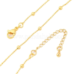 Collane con catene a sfere in ottone per donna&nbsp;NJEW-D302-66G