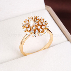 Anelli da dito da donna in ottone con micro pavé di zirconi cubici&nbsp;WGECD53-01