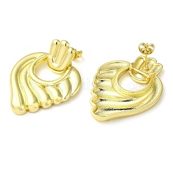 Boucles d'oreilles pendantes en laiton avec ailes&nbsp;EJEW-G373-05G