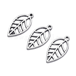 Argento foglia anticato pendenti della lega&nbsp;X-TIBEB-A101914-AS-LF