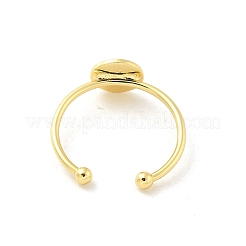 Componenti dell'anello del polsino aperto in ottone&nbsp;KK-G518-06G-03