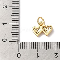 Pendentifs en laiton plaqué en rack et zircone cubique transparente&nbsp;KK-L216-051G