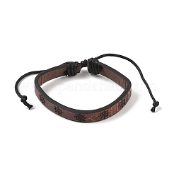 4 stücke 4 arten pu imitation leder geflochtene armbänder sets&nbsp;BJEW-P335-01B