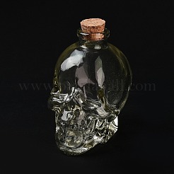 Weinflasche aus Totenkopfglas&nbsp;BOTT-PW0011-66A