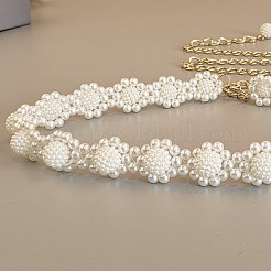 Blume Kunststoff Imitation Perle Perlen Legierung Taille Bauchketten für Frauen&nbsp;FS-WG81ED8-01