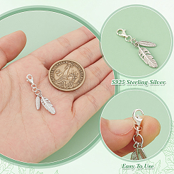 925 pendentif décoratif en argent sterling&nbsp;HJEW-PH02134