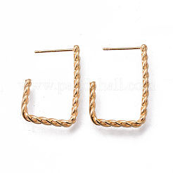 Messing klare Micro Pave Zirkonia Ohrstecker&nbsp;KK-N232-192-NF