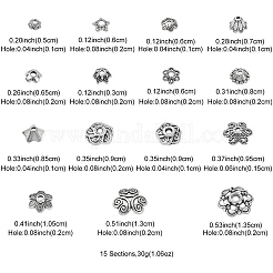 30 g Perlenkappen-Set aus Legierung mit Blumen im tibetischen Stil&nbsp;TIBE-YW0001-30