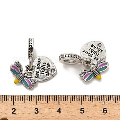 Zahnstangenüberzug-Legierung bunte Emaille-Europäer-Anhänger&nbsp;FIND-Q115-01AS