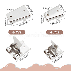 8 Stück 2 Stile Eisen Bolo Tie Schiebeverschluss&nbsp;IFIN-PH0002-08