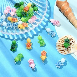 Colgantes de resina opaca 25pcs 5 colores&nbsp;RESI-YW0002-09