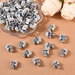 50pcs Plattierung Acrylperlen&nbsp;PACR-YW0001-36