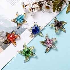 Manuelle Bunte Malerei Anhänger & Charms&nbsp;LAMP-S072-B