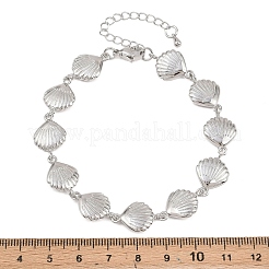 Bracelets en laiton à maillons en forme d'étoile de mer&nbsp;BJEW-K248-07C-P