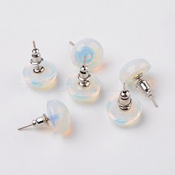 Orecchini Opalite perno mezza cupola rotonda&nbsp;EJEW-L171-10