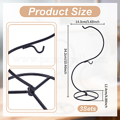 Espositore per piante in ferro a forma di S con ganci&nbsp;AJEW-WH0709-295