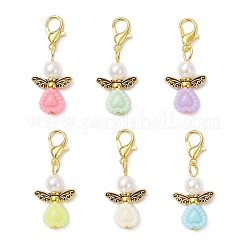 Décorations de pendentif acrylique ange&nbsp;HJEW-JM04015-02