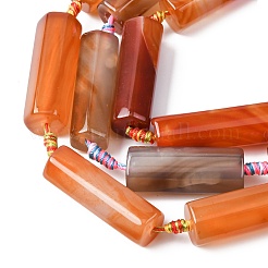 Fili di perline agata rosso naturale&nbsp;G-P605-J01-01