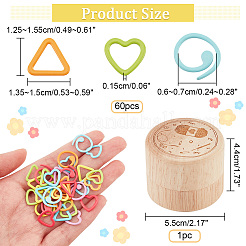 Anneaux de marqueur de point de tricot en alliage&nbsp;FIND-NB0003-48