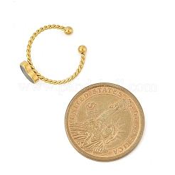Anelli con polsino in acciaio inossidabile smaltato 304 per donna&nbsp;RJEW-G338-04G-02