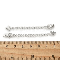 Fermoirs mousquetons en laiton et emembouts avec chaîne&nbsp;KK-R120-05P