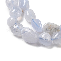 Chapelets de perles en agate avec dentelle bleue naturelle&nbsp;G-L608-A02-01A