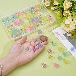 120 Stück 2 Stile transparentes und mattiertes Acrylperlen-Set&nbsp;OACR-ME0001-26