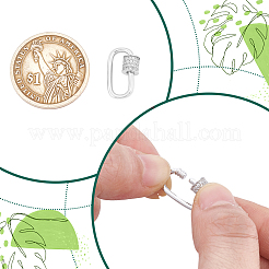 1 Stück S925 Sterling Silber Schraubkarabinerverschluss-Anhänger&nbsp;STER-NB0001-23P