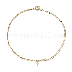 Colliers avec pendentif en forme de croix en acier inoxydable 304&nbsp;NJEW-JN04617