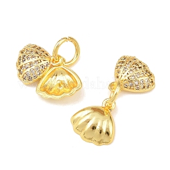 Ciondoli in ottone zirconi chiari micro pavé&nbsp;KK-C142-05G