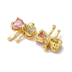 Pendentifs avec zircon cubiques à micro-pavés en laiton&nbsp;KK-F911-30G-02