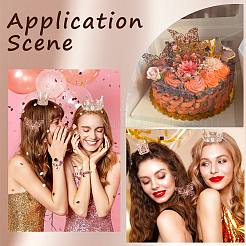 Décoration de gâteau couronne en alliage de strass&nbsp;DIY-SP0003-25RG