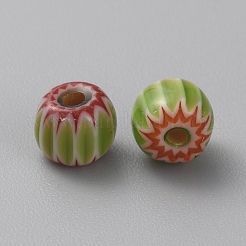 Perle di vetro millefiori fatto a mano&nbsp;LAMP-CJC0016-01C
