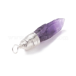 Pendentifs en améthyste naturelle brute&nbsp;PALLOY-JF01442
